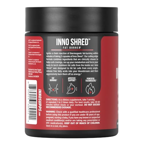 Inno Shred - Day Time Fat Burner | 100mg Capsimax, Grains of Paradise, Organic Caffeine InnoSuppsUS supplements