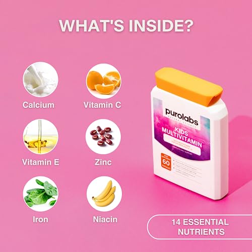 Kids Vitamins - Multivitamin for Kids with Calcium, Zinc, Iron, Vitamin C, B12, D3 and More PurolabsUS supplements