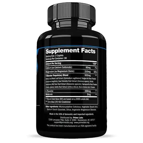 Prime Labs Night Duty - Nighttime Testosterone Booster & Sleep Support - PM Rest & Muscle Recovery Supplements - 60 Count Prime LabsAu supplements