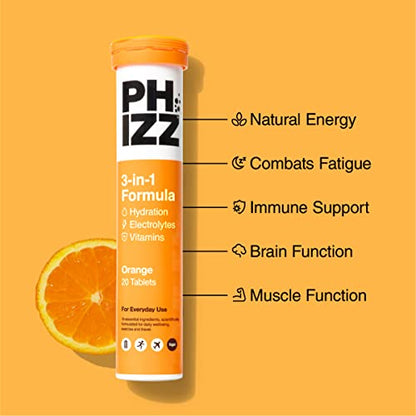Phizz Electrolytes, Multivitamin & Hydration Tablets - 20 Effervescent Rehydration Electroly PhizzUS supplements