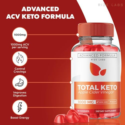 (2 Pack) Total Keto Gummies, Total Keto for Advanced Weight Loss, Total Keto Supplement rize labsUS supplements