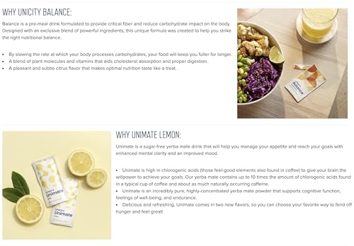 Unicity Feel Great System - Balance 60 Pack & Great Tasting Lemon Unimate UnicityUS supplements