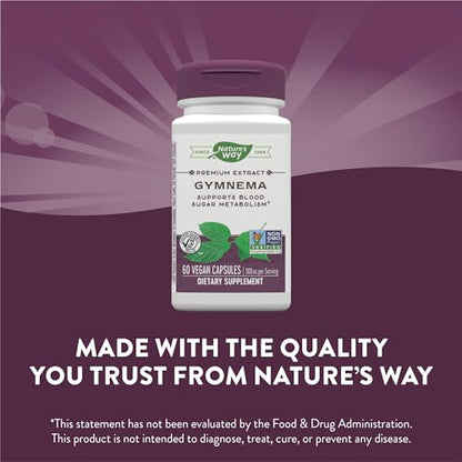 Nature's Way Gymnema Capsules, 500 mg per serving, 60 Count Nature's WayUS supplements