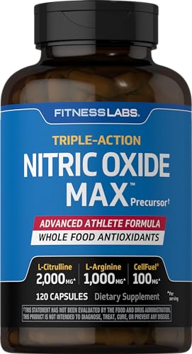 Fitness Labs Nitric Oxide Supplement | 3000mg | 120 Capsules | Nitric Oxide Pre Workout Fitness LabsAu supplements