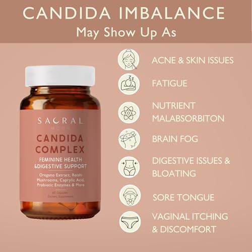 SACRALMOON Candida Cleanse - 8 Cleansing Ingredients for Digestive Support and Feminine Care SACRALMOONAu supplements