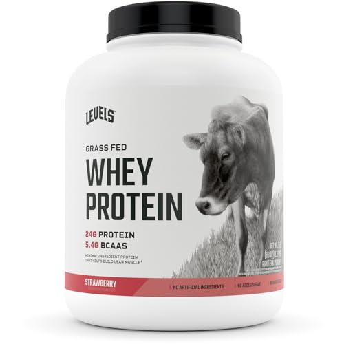 Levels Grass Fed 100% Whey Protein, No Hormones, Strawberry, 5LB Levels NutritionUS supplements