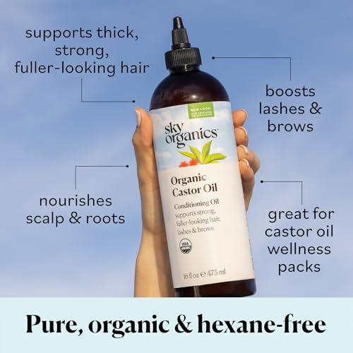 Sky Organics Organic Castor Oil (16 oz) USDA Certified Organic, 100% Pure, Cold Pressed Sky OrganicsAu supplements