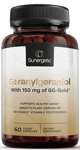 Premium Geranylgeraniol Supplement – GG-Gold 150mg with DeltaGold Vitamin E Tocotrienols SunergeticAu supplements