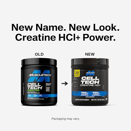 MuscleTech Cell-Tech Creactor Creatine HCl Powder, Post Workout Muscle Builder for Men & Women, Creatine Hydrochloride + Free-Acid, Unflavored (120 Servings), 8.47 oz MuscleTechAu supplements