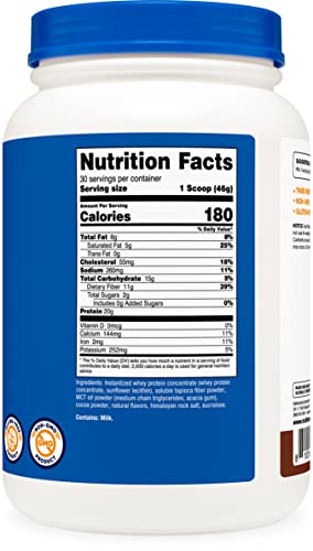 Nutricost Meal Replacement Shake Powder (Chocolate), 30 Servings - Protein, Non-GMO NutricostAu supplements