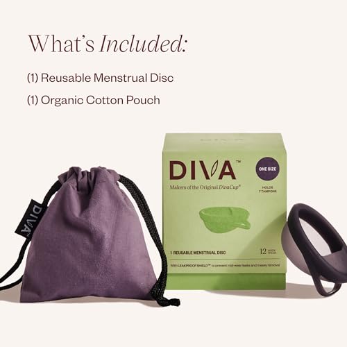 Diva Disc - Comfortable, Reusable Menstrual Disc with Leakproof Shield - Period Disc for Up to 12 Hours DivaCupAu supplements