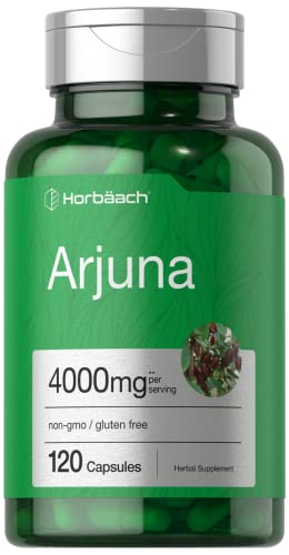 Arjuna Capsules 4000mg | 120 Count | Non-GMO, Gluten Free | from Arjuna Bark Herb HorbäachAu supplements