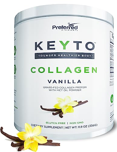 Keto Collagen Protein Powder with MCT Oil – Keto and Paleo Friendly Grass Fed Preferred ElementsUS supplements