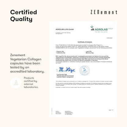Vegetarian Collagen, from Organic Eggshell Membrane, 120 Capsules | with Glucosamine, Chondroitin, Hyaluronic Acid and Plant Extracts ZenementUS supplements