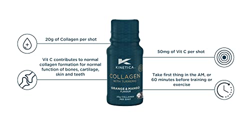 Kinetica Collagen with Turmeric (12-Pack) 20g Collagen & 50mg Vitamin C. Orange & Mango Flavour KineticaAu supplements