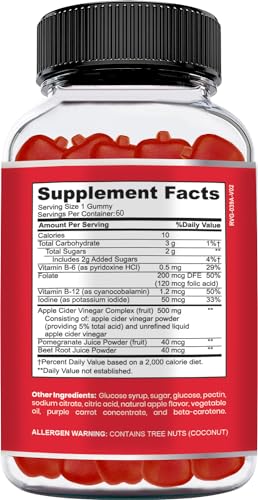 NUELATION Apple Cider Vinegar Gummies for Kids, 60 Servings. Gluten Free, Vegan and Gelatin NUELATIONUS supplements