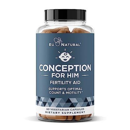 Conception For Him – Fertility Supplements for Men, Male Fertility Booster & Prenatal Eu NaturalUS supplements