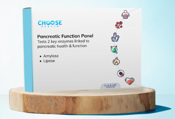 Pancreatic Function Test | 2-in-1 at-Home Test | Amylase | Lipase | Cap & CLIA Accredited Testing | Not Testable in NY & RI Choose HealthAu supplements