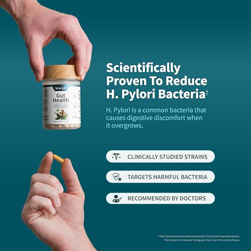 Snap Supplements Gut Health Lipase Supplement with Probiotics for Women & Men, Digestive Enzymes & Prebiotics - Turmeric, Aloe, Pylopass & Zinc, 50 Vegetarian Capsules Snap SupplementsAu supplements