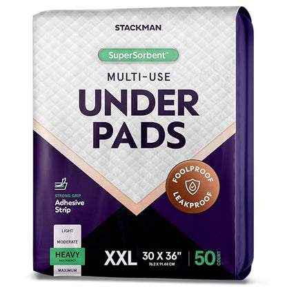 XXL Bed Pads, 5-Layer Disposable 30 x 36 Chucks Pee Pads for Incontinen Stack ManUS supplements