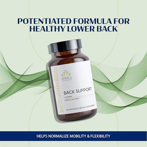 Kerala Ayurveda Back Support Herbal Capsules - Eases Occasional Discomfort of Lower Back & Supports Normal Movement of Spine, 90 Count Kerala AyurvedaAu supplements