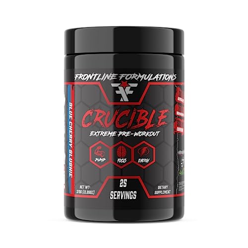 FRONTLINE FORMULATIONS Crucible Pre-Workout Powder, Explosive Workouts, Laser Focus FRONTLINE FORMULATIONSAu supplements
