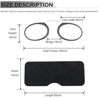 COVESATO Mini Armless Reading Glasses for Men Women Slim Thin Clip on Nose Readers COVESATOUS supplements
