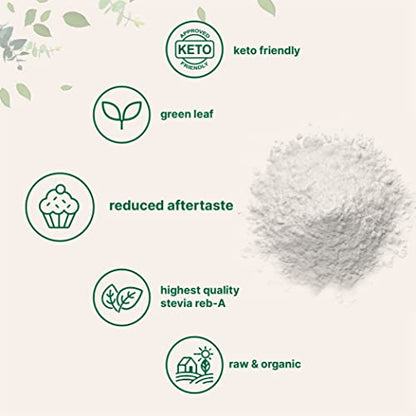 Pure Organic Stevia Powder, 4 Ounces, 706 Serving, Highest Grade Stevia Green Micro IngredientsUS supplements