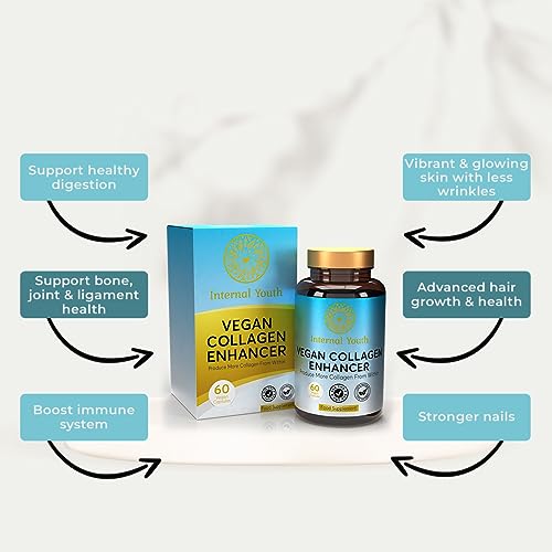 Vegan Collagen Supplement for Women & Men - 60 Advanced Collagen Booster Tablets Internal YouthAu supplements
