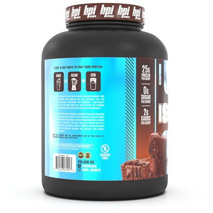 BPI Sports ISO HD Isolate Protein Chocolate Brownie - 69 Servings, 5.4 pounds BPI SportsUS supplements