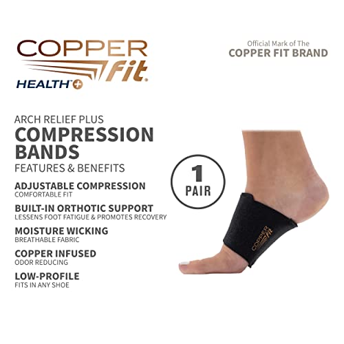 Copper Fit CFACBP Health Unisex Arch Relief Plus with Built-In Orthotic Copper FitUS supplements