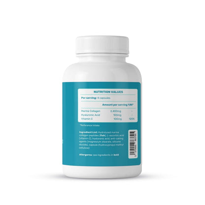 TRUE MARINE Collagen Capsules - 2,400mg of Marine Collagen with Hyaluronic Acid & Vitamin C - Skin, Hair, Nails & Joint Support TRUE MARINEUS supplements