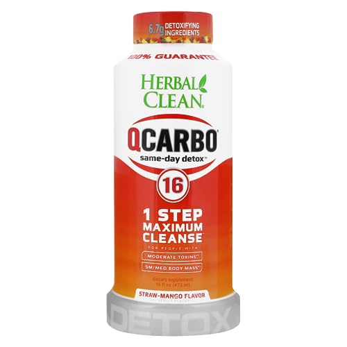 Herbal Clean Same-Day Premium Detox Liquid Drink, Strawberry Mango Flavor, 16 Fl Oz Herbal CleanAu supplements