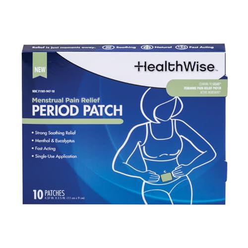 HealthWise Menstrual Pain Relief Period Patch | 10% Menthol | Strong, Soothing Relief HealthWiseAu supplements