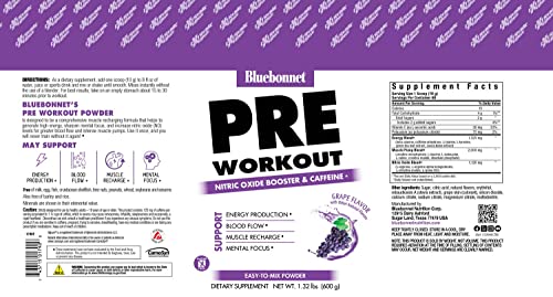 Bluebonnet Nutrition Extreme Edge Pre workout, Muscle Recharging Formula, Increases BluebonnetAu supplements