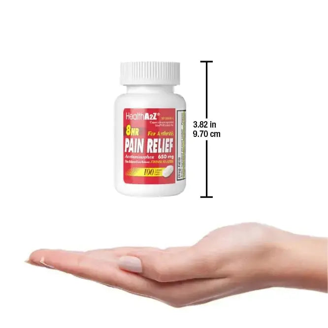 HealthA2Z® Pain Relief Extended Release | Acetaminophen 650mg | 8 Hours | Arthiritis Pain | Pain Reliever - Fever Reducer | Contains no Aspirin (100 Count) HealthA2ZAu supplements