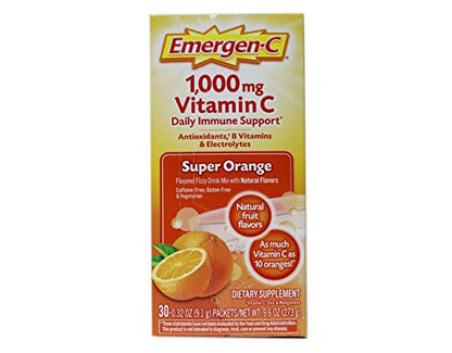 Emergen-C Super Orange Vitamin C - 30 Count (Pack of 4) (Packaging may vary) Emergen-CUS supplements