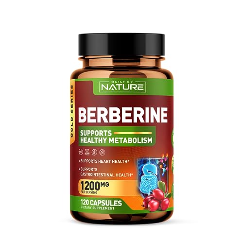 Berberine 1200mg - 100% Pure Berberine HCl Supplement, High Strength Berberine Built by NatureAu supplements