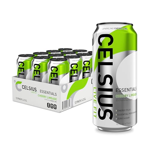 CELSIUS ESSENTIALS, Sparkling Cherry Limeade, Performance Energy Drink 16 Fl Oz CELSIUSUS supplements