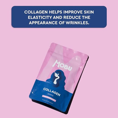 Hydrolysed Collagen 400mg 120 Capsules | Hair, Skin and Joint Health Supplement | Bovine Collagen for Women & Men MOBUUS supplements