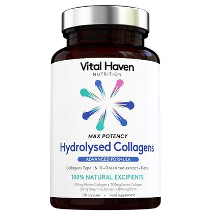 Advanced Collagen Complex - Hydrolised Marine Collagen (Type I) + Hydrolised Bovine Grass Vital HavenUS supplements