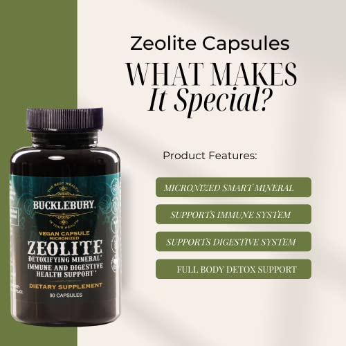 BUCKLEBURY Zeolite Micronized Smart Mineral Capsules - Supports Detox, Immune BUCKLEBURYAu supplements