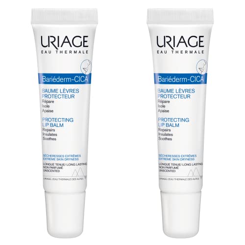 URIAGE Bariederm Cica-Lips Protecting Balm Duo, 2 x 0.5 fl.oz. each | Repairs UriageUS supplements