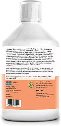 Liquid Collagen Peptides Supplement, Faster Absorption Dietary Hydrolyzed Drink VedUS supplements
