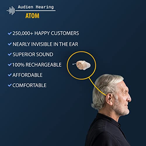 Audien ATOM Rechargeable Hearing Amplifier to Aid and Assist Hearing Audien HearingAu supplements