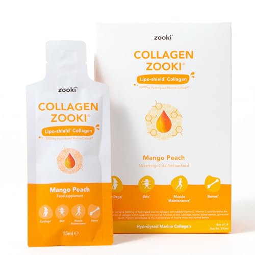 Zooki 5000mg Marine Collagen Liquid Sachets | Hydrolysed Marine Collagen Peptides yourzookiAu supplements