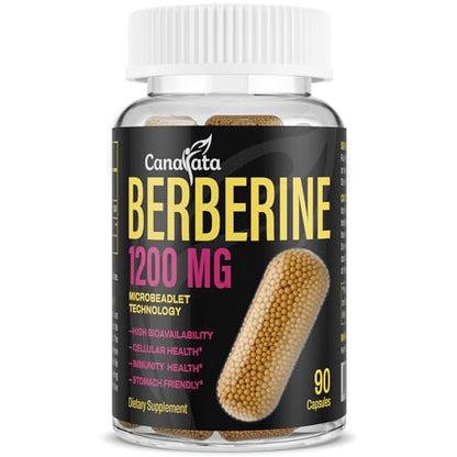 Berberine Supplement 1200mg Berberine HCL - High Bioavailability Microbeadlet Complex CanarataUS supplements