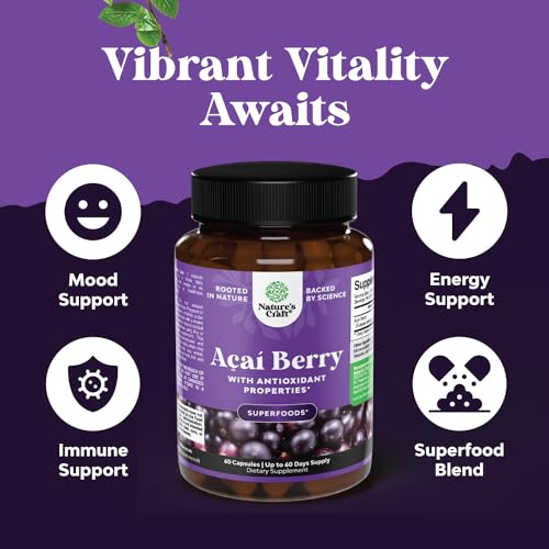 Natural Acai Berry Weight Loss Supplement Detox Products Antioxidant Superfood Natures CraftUS supplements