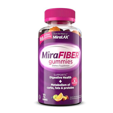 MiraLAX New MiraFIBER Gummies, 8g of Daily Prebiotic Fiber with B Vitamin MiraLAXAu supplements