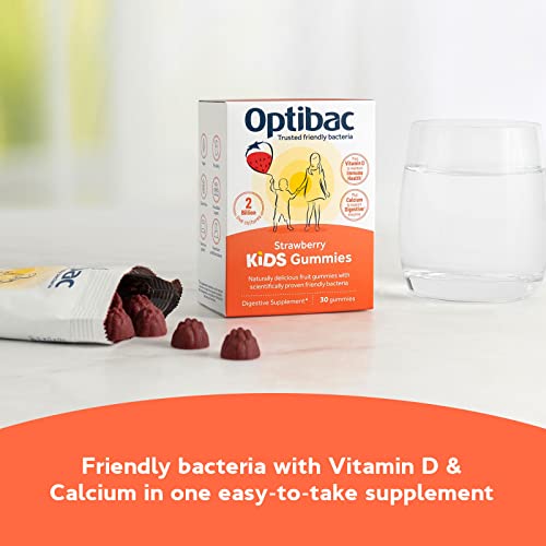 Optibac Kids Probiotic with Vitamin D & Calcium for Immune System Support & Gut Health OptiBacUS supplements